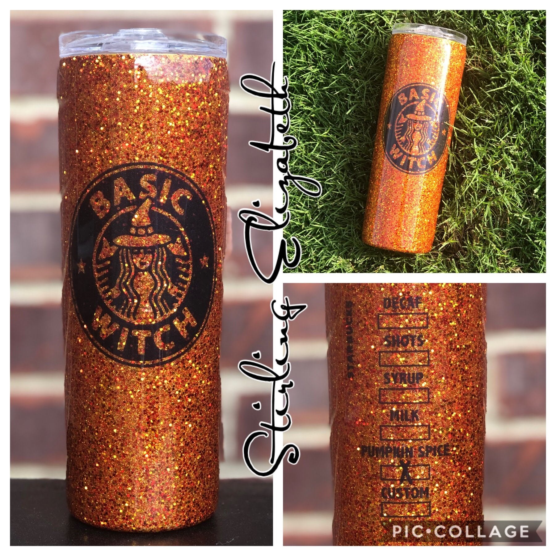 Stirling Elizabeth Shop Custom Glitter Tumblers